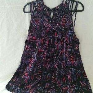 Sleeveless strappy plus size top